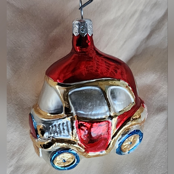 Vintage Poland Mercury Glass Car Christmas Ornament - Picture 8 of 12